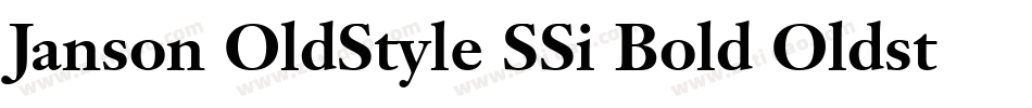 Janson OldStyle SSi Bold Oldstyle Figures字体转换